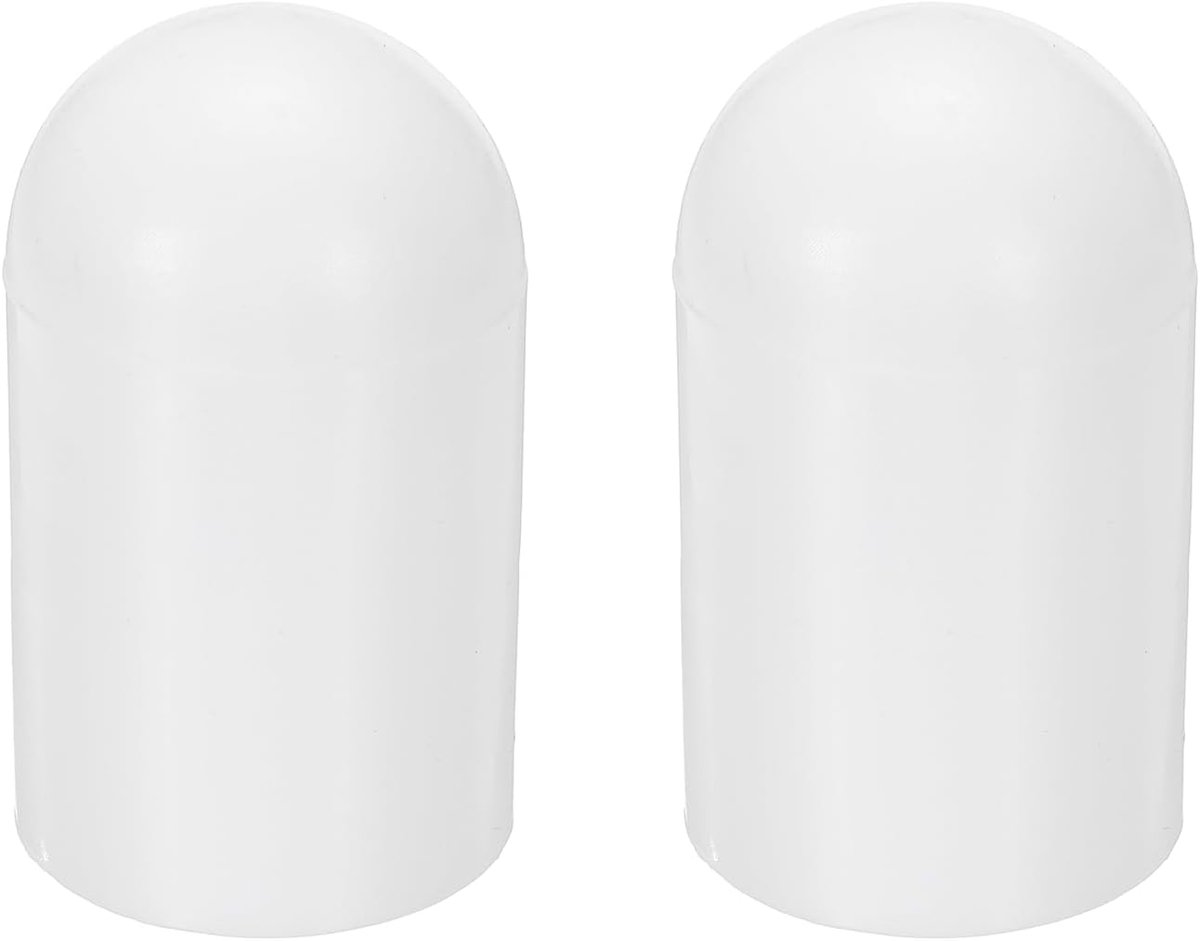 2 stuks diffusiestoppen zaklamp, 30 mm DI x 55 mm hoogte, zachte siliconen einddoppen, schroefdraadbescherming, led-zaklampen, 31-35 mm, meubels, buizen, bouten, wit
