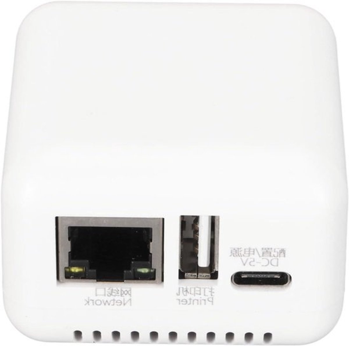 Draadloze Printserver - Netwerk Printer Adapter - Printen Delen - Compact Plug-and-Play - 2 x 5 x 5 cm - Zwart