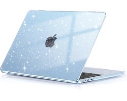EooCoo Hoes voor MacBook Air 13 inch M5 M4 M3 M2 Glitter Kristal Sky blue - ShopVlot
