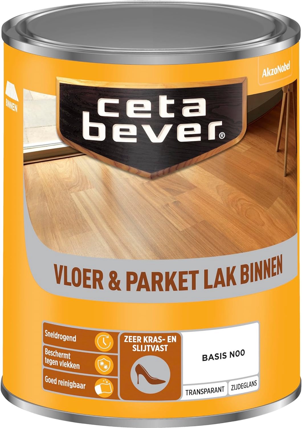 Vloer- en parketlak 1 liter - transparant - grijs - maximaal kras- en impactbestendig - ShopVlot