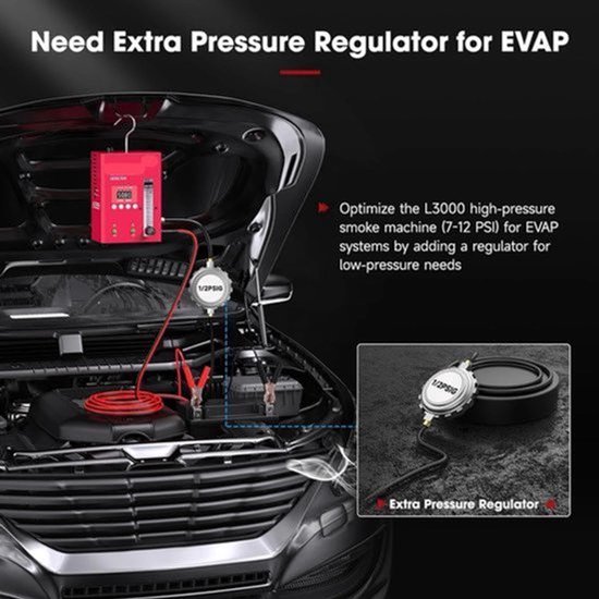 Automotive Mistmachine - EVAP Lekdetectie - Vacuüm Tester - 12V - Diagnostische Tool - met Geïntegreerde Luchtpomp — afbeelding 3