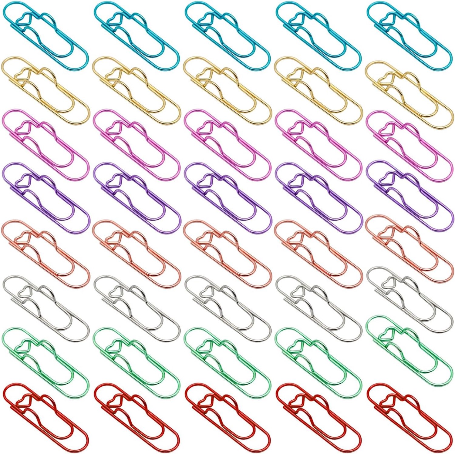 Penhouder set 40 stuks - gekleurd metaal - creatieve clips - perfect voor school en kantoor - ShopVlot