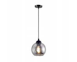 LightLogic LL AUNTIL hanglamp E27 glas rook zwart