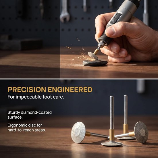 Hard Skin Remover Bit Grit Professionele Voet Grinder Bit voor Elektrische Pedicure Veilig Efficiënt Huid Verwijderen Bij Droge Voeten Gebarsten Hielen — afbeelding 4