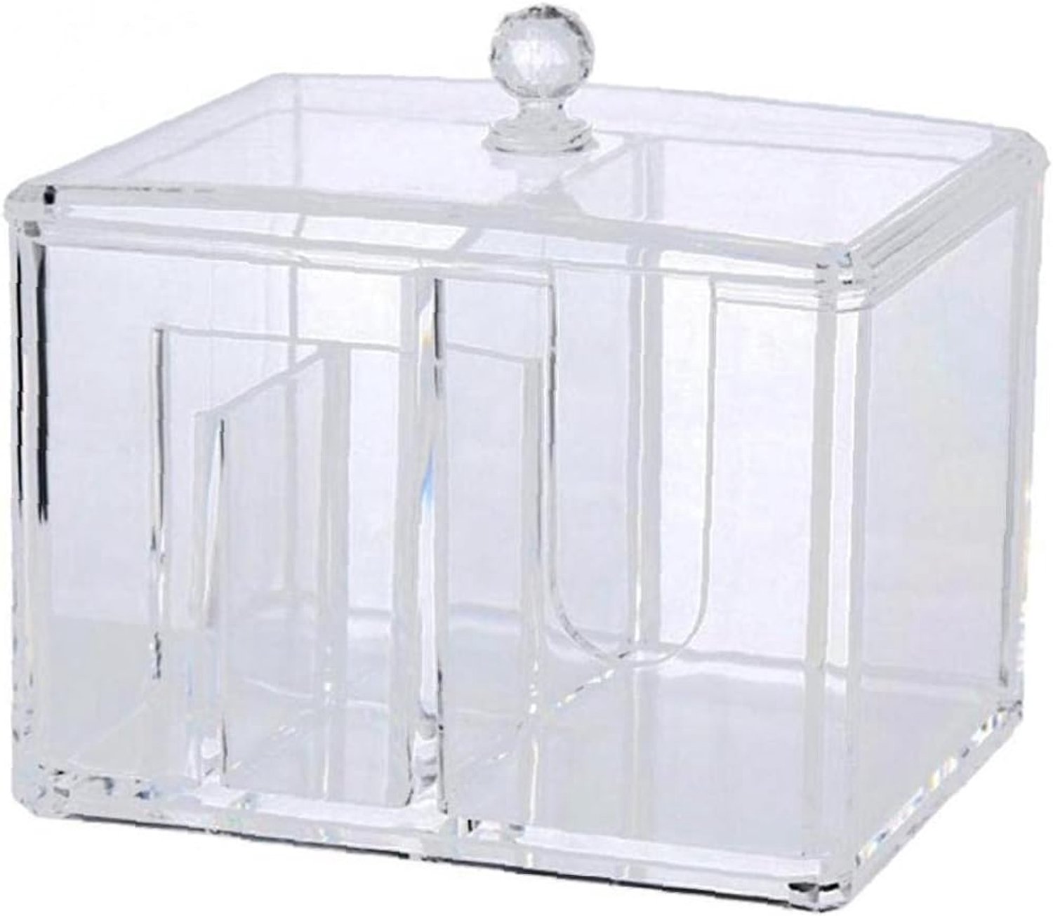 Wattenstaafje, Make-upbus, Opbergdoos, Wattenstaafje Doos Acryl Organizers Cosmetica Make-up Wattenschijfjes Dispenser met deksel for wattenschijfjes Wattenstaafjes Cosmetica, Opbergdozen Bakken for t