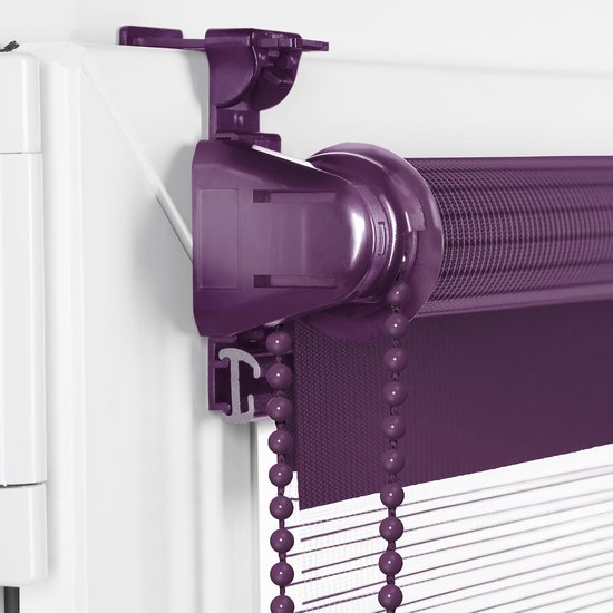 Sonello Duo Rolgordijn Zonder Boren 90x210cm Klemmfix Paars voor Ramen — afbeelding 2