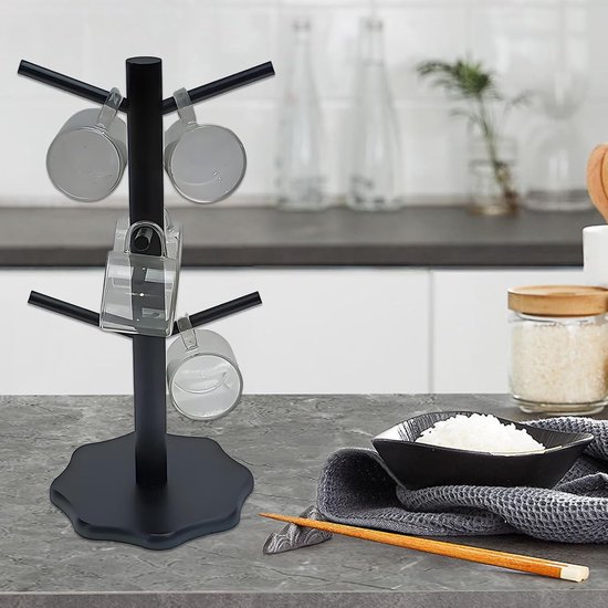 Pretzel Display Houder Houten Boomvormig Met 6 Stangen Voor Het Serveren — afbeelding 3
