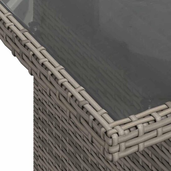 poly rotan onderhoudsarm tuinbar zwart hout 5 delig — afbeelding 2