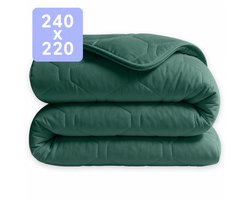 HappyBed Dekbed zonder overtrek 240x220 - Wasbaar Dekbed - Bedrukt dekbed zonder hoes - Hoesloos Dekbed - Lits Jumeaux - Imperial Moss