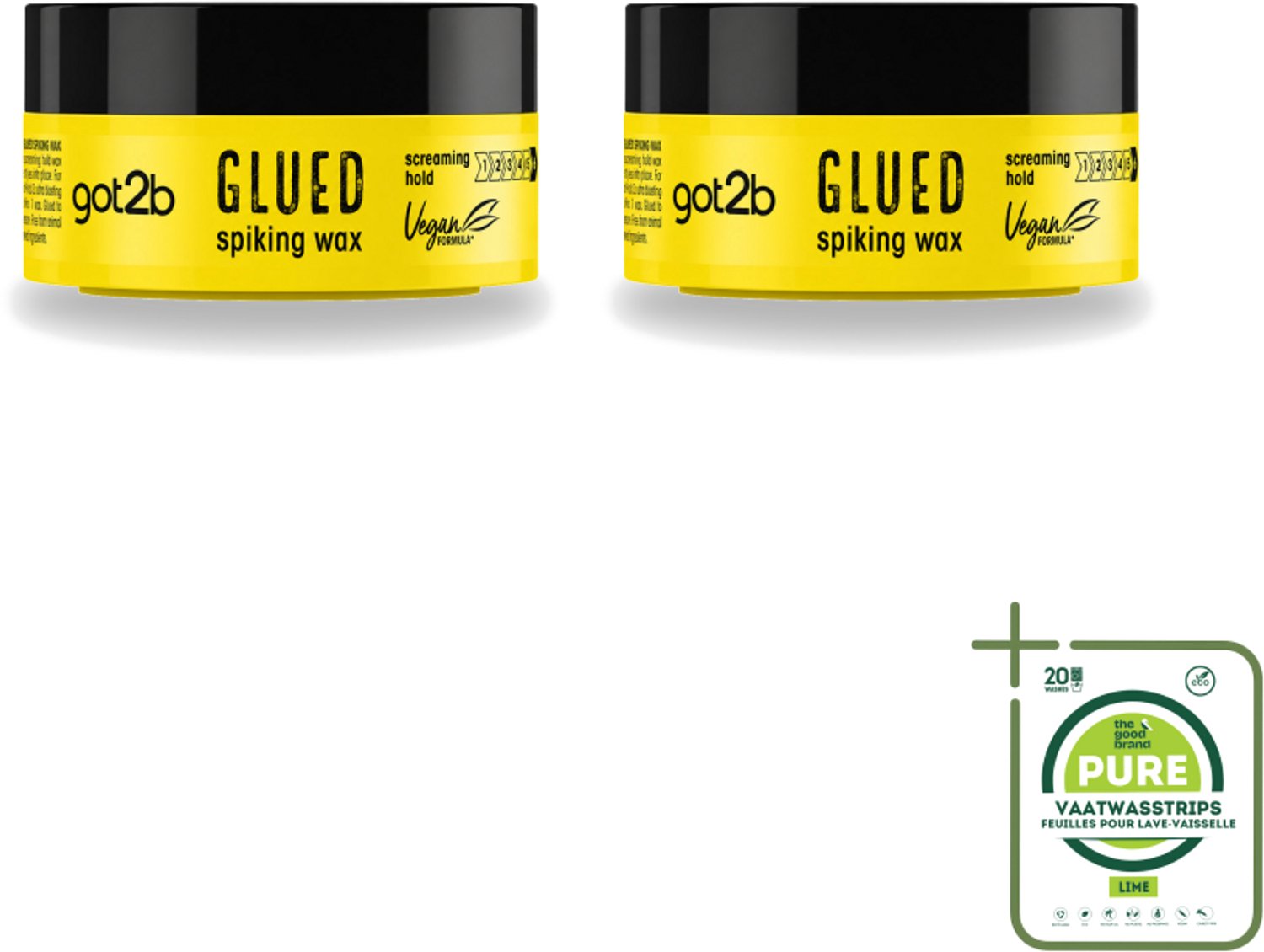 2 x Got2B - Spiking Wax - Glued - 75 ml - Grootverpakking - Haarkleur - Haartypen - Haartypen - Haartypen - Haartypen