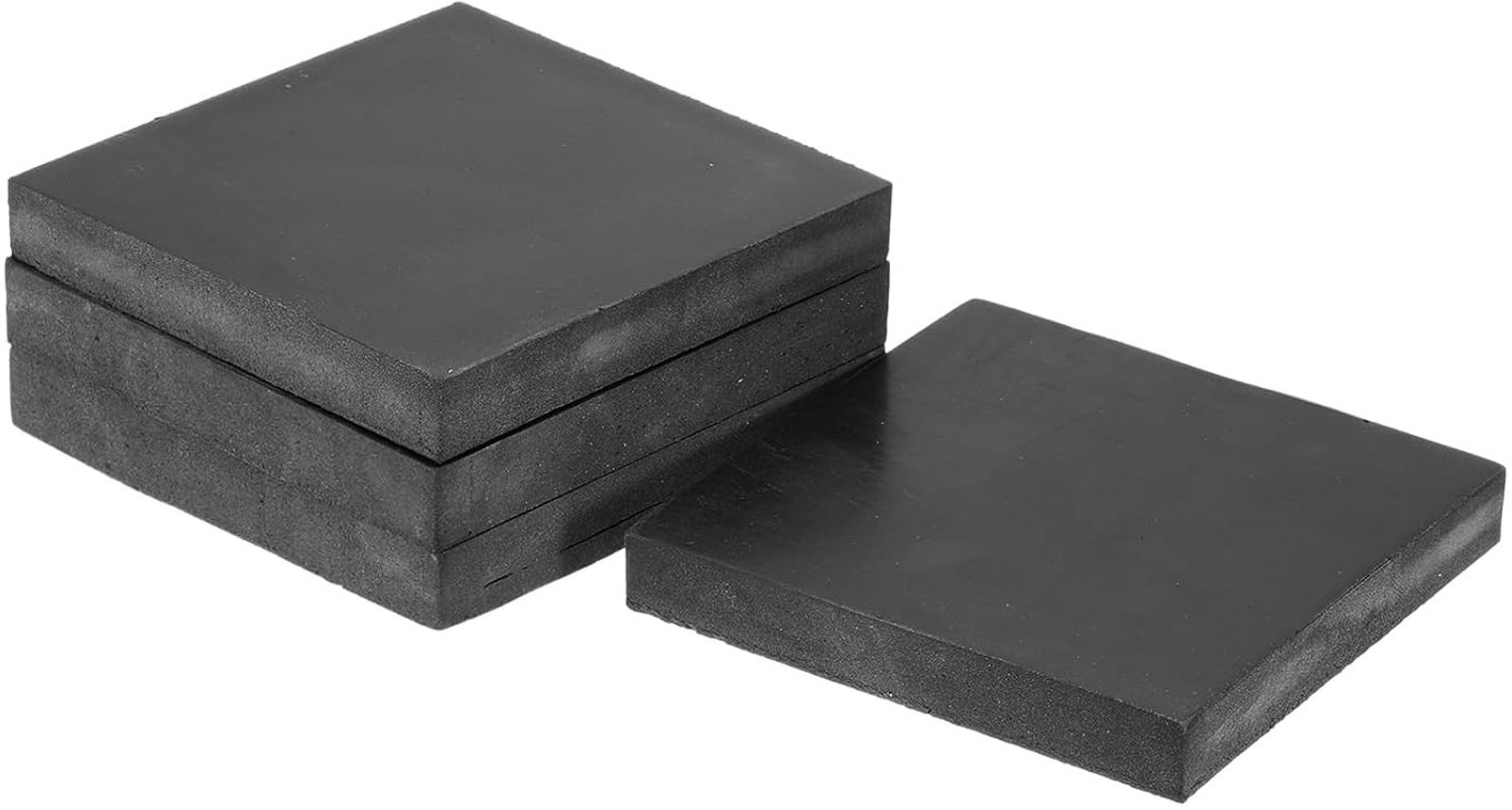 4 Antitrillingsrubberen Pads, 9,9 cm Vierkant, Antislip voor Trillingsisolatie van Wasmachine en Droger, 0,6 Inch Dikte