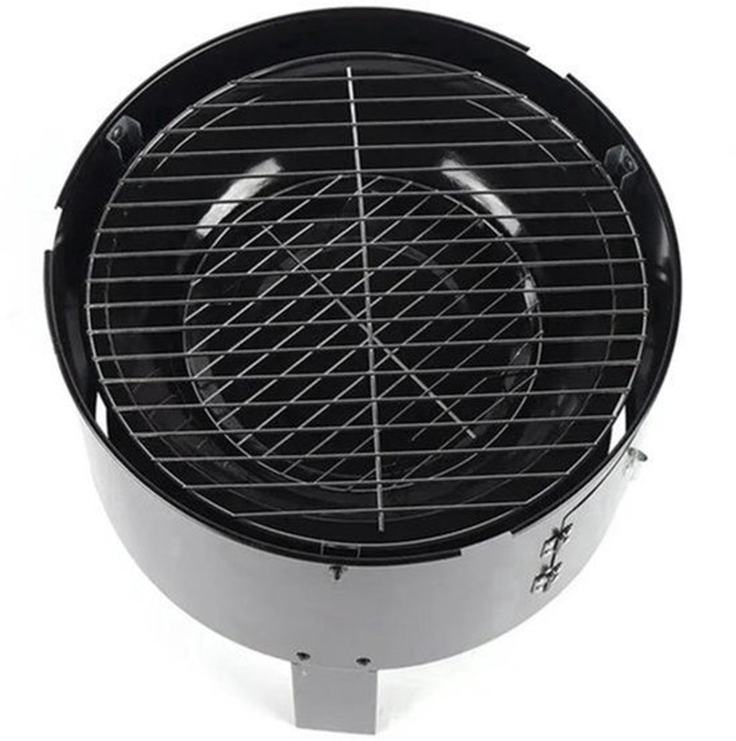 Houtskoolbarbecue - Zwart - Ronde Roker - 40 cm Diameter - 84 cm Hoogte - Dubbellaags - Voor Buiten