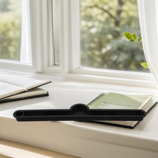 2 Stuks Tafelmontage Kanaal Zwarte Plastic Groef Inzetstuk Vouwtafel Accessoires Zonder Gereedschap Universele Vervangende Bed Tray Onderdelen Tablet Houder Steun — afbeelding 3