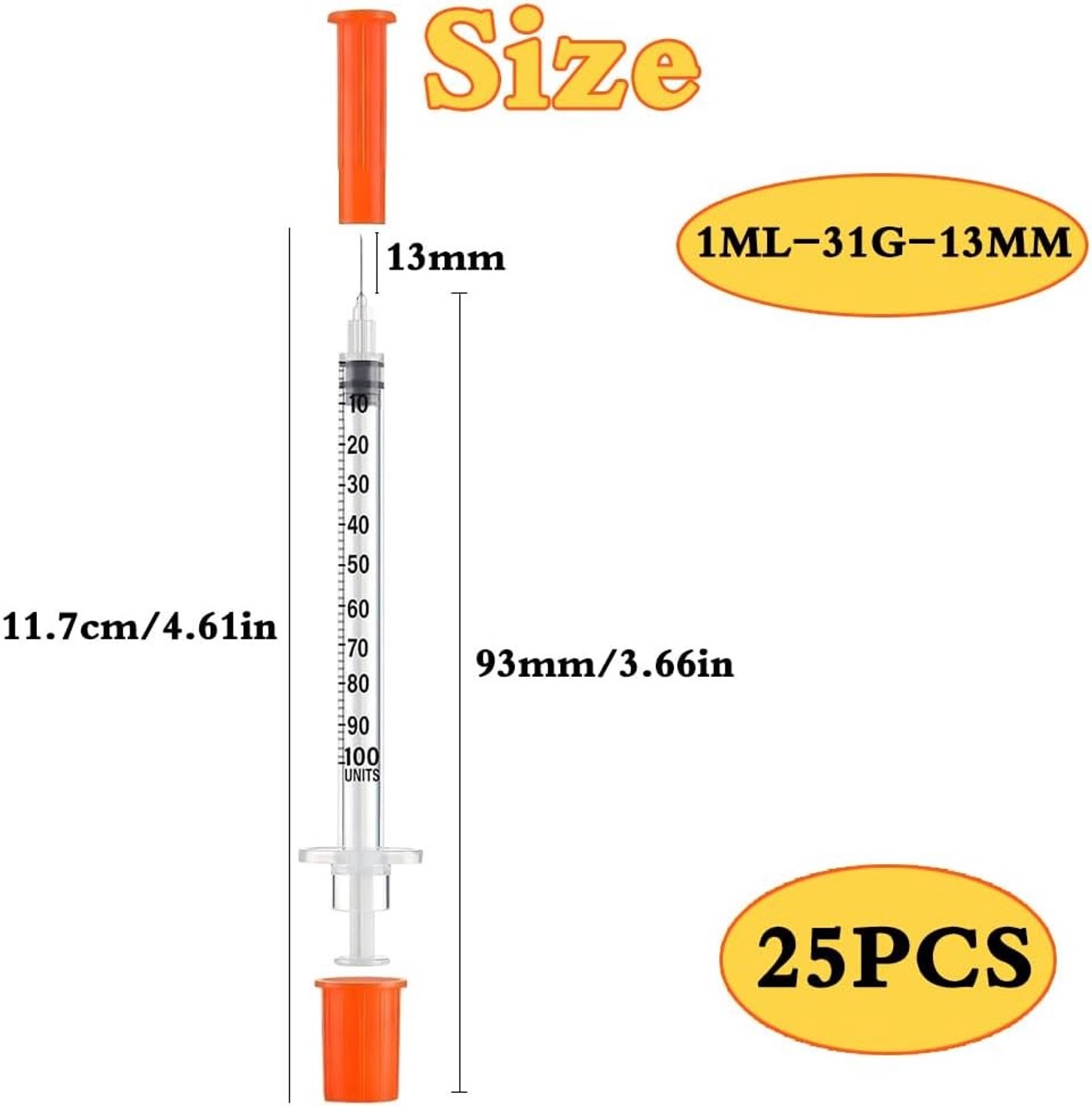 Wegwerpspuit - Transparant - 1 ml - Handbediende Spuit met Schaalverdeling - Voor Laboratorium en Hobbytoepassingen