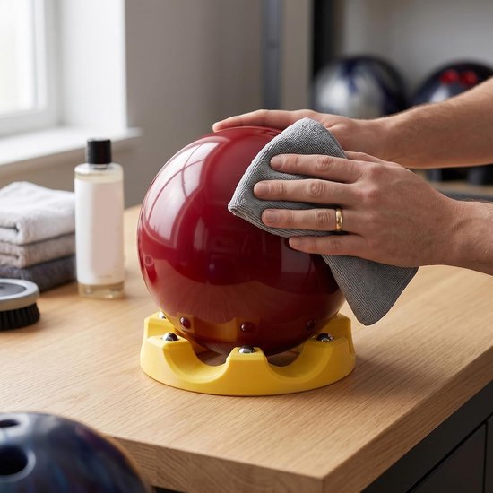 Lyrlody Universele Bowlingstandaard PLA PETG Stalen Bowling Roterende Standaard 360 Graden Roterende Houder Antislipbasis Stalen Kogellagers voor Het Reinigen Polijsten Bowlers — afbeelding 3