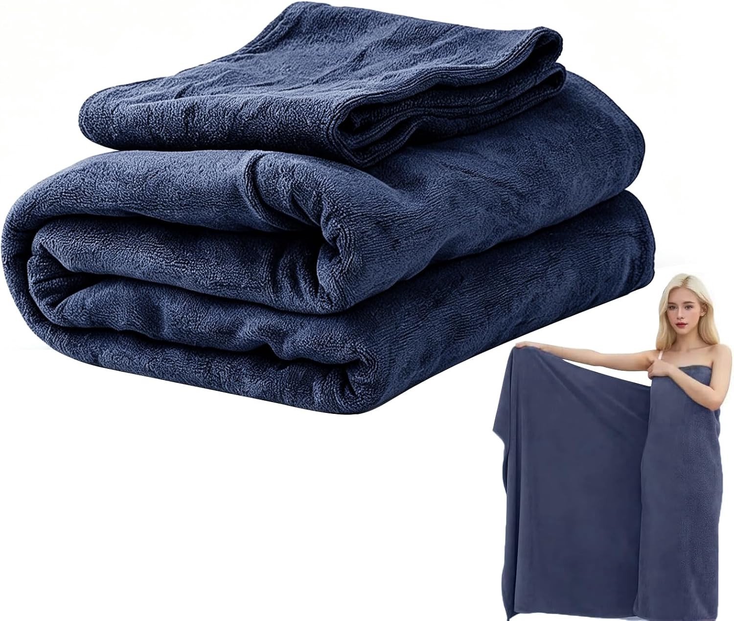 Grote Badhanddoek - Donkergrijs - 100 x 200 cm - Microvezel - Voor Wellness en Reizen