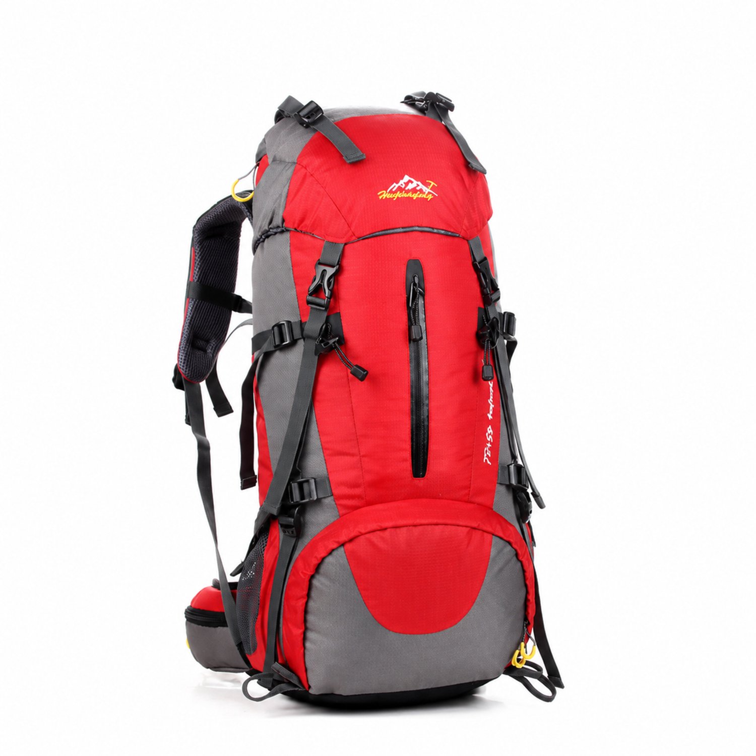 Rugzak - 45+5 l - effen rood - voor outdooractiviteiten en reizen