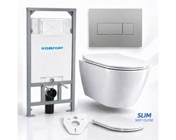 Badland toiletset - Alcaplast KOMFORT C201 1,2 m - ROLO wit - M372 chroom
