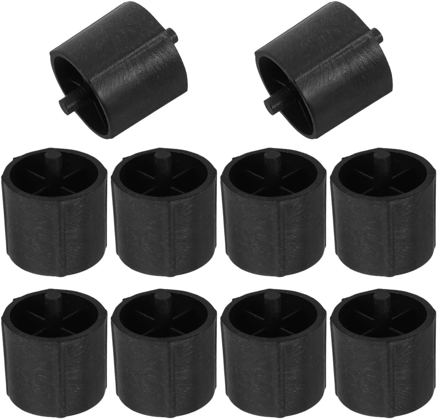 Mikikit 10 stuks reservekern voor plakbanddispenser, universele rolhouder voor tafeldispenser en plakbanddispenser, kunststof reserveonderdeel voor plakbandrollen op kantoor en school, zwart