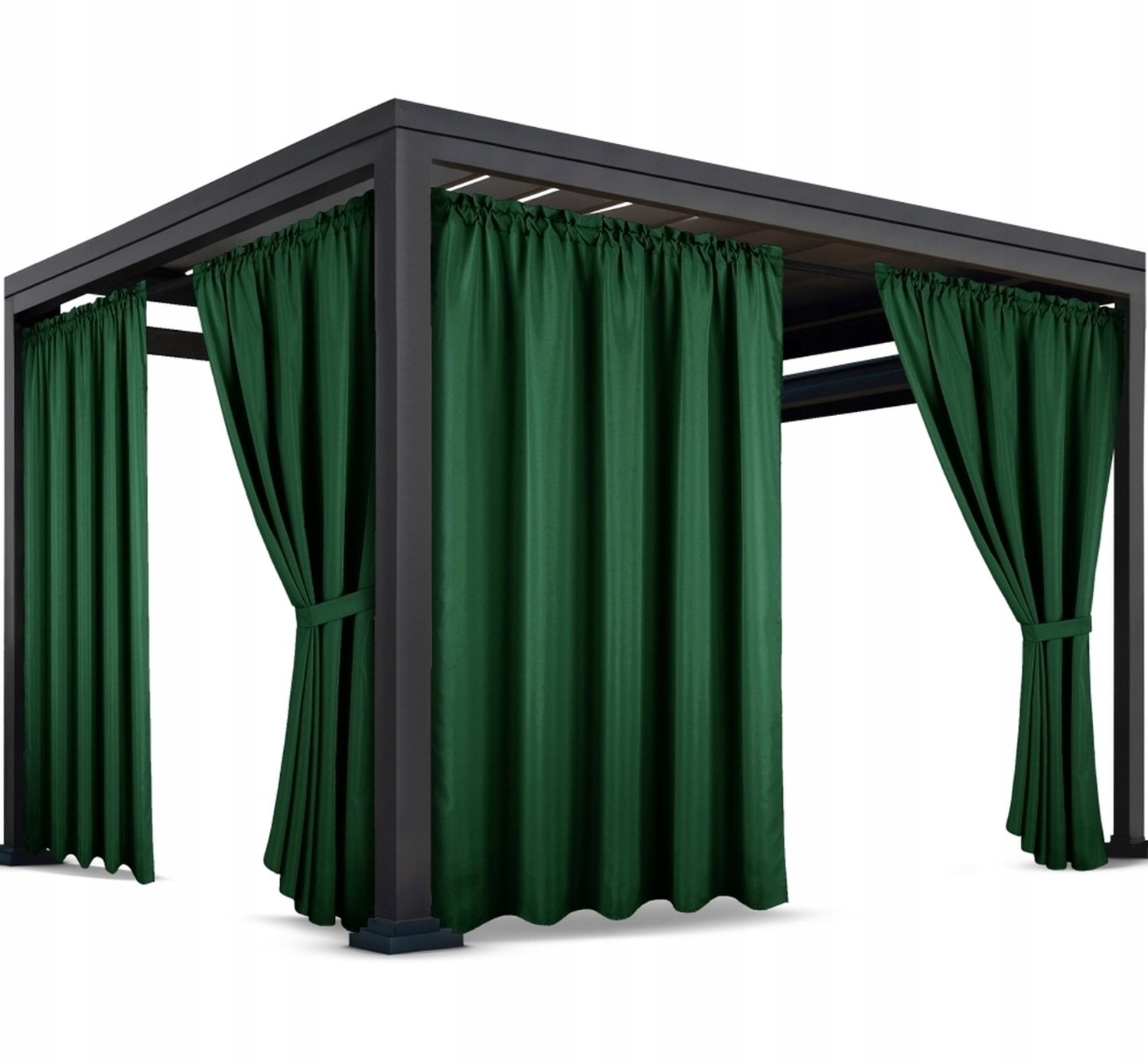Waterdichte Terrasgordijnen 155x240 cm met Tunnel - Tuin & Balkon
