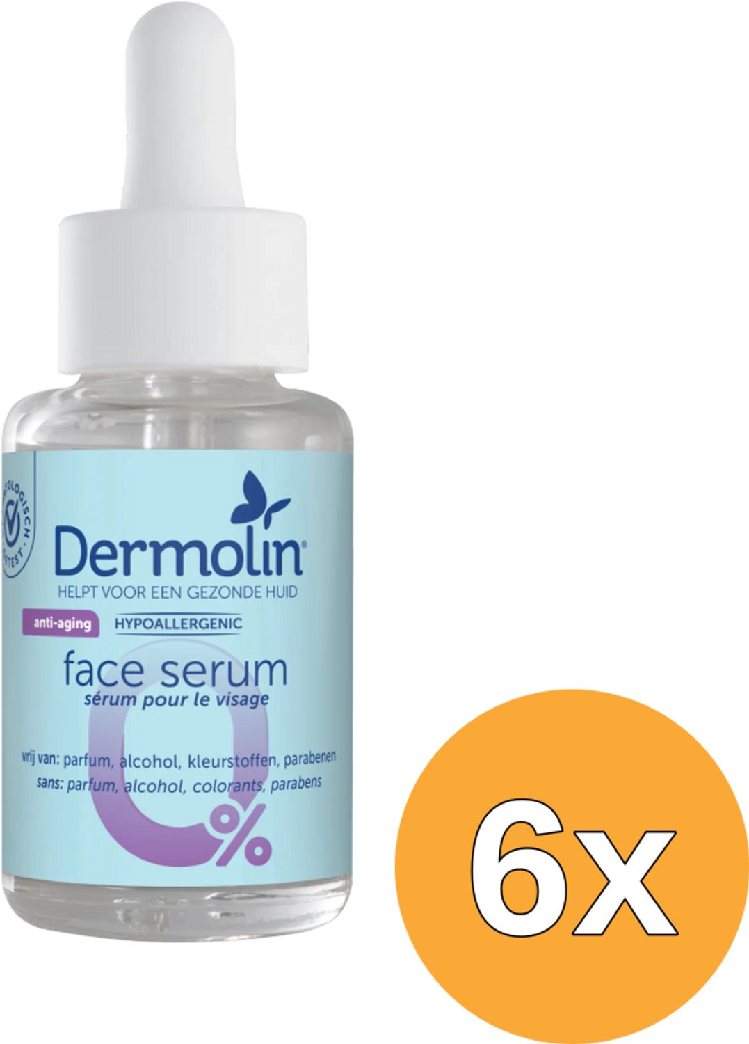 6x Dermolin Serum Anti-Aging met pipet (30 ml)