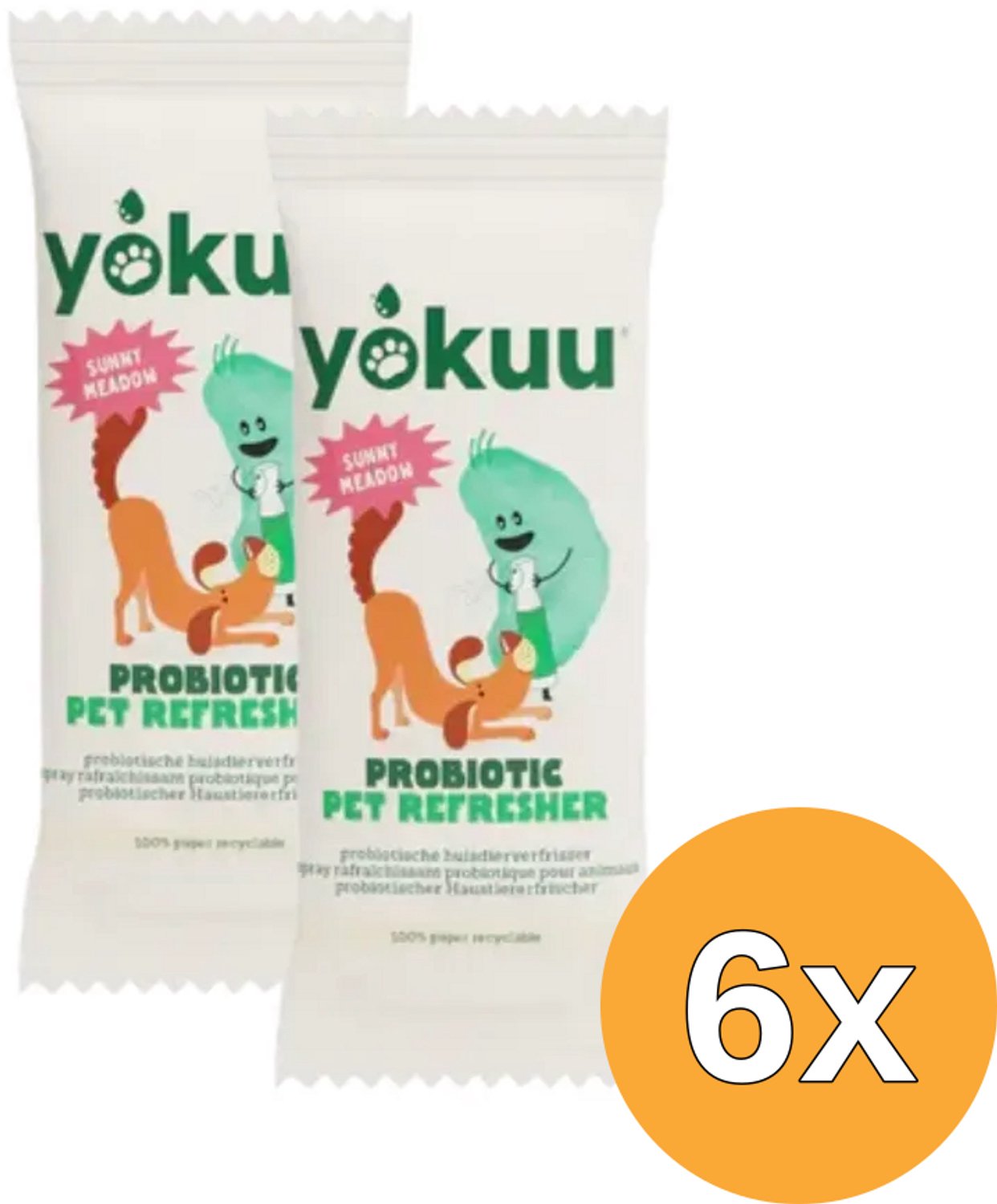 6x Yokuu Probiotische Huisdierverfrisser Navul (2 stuks)
