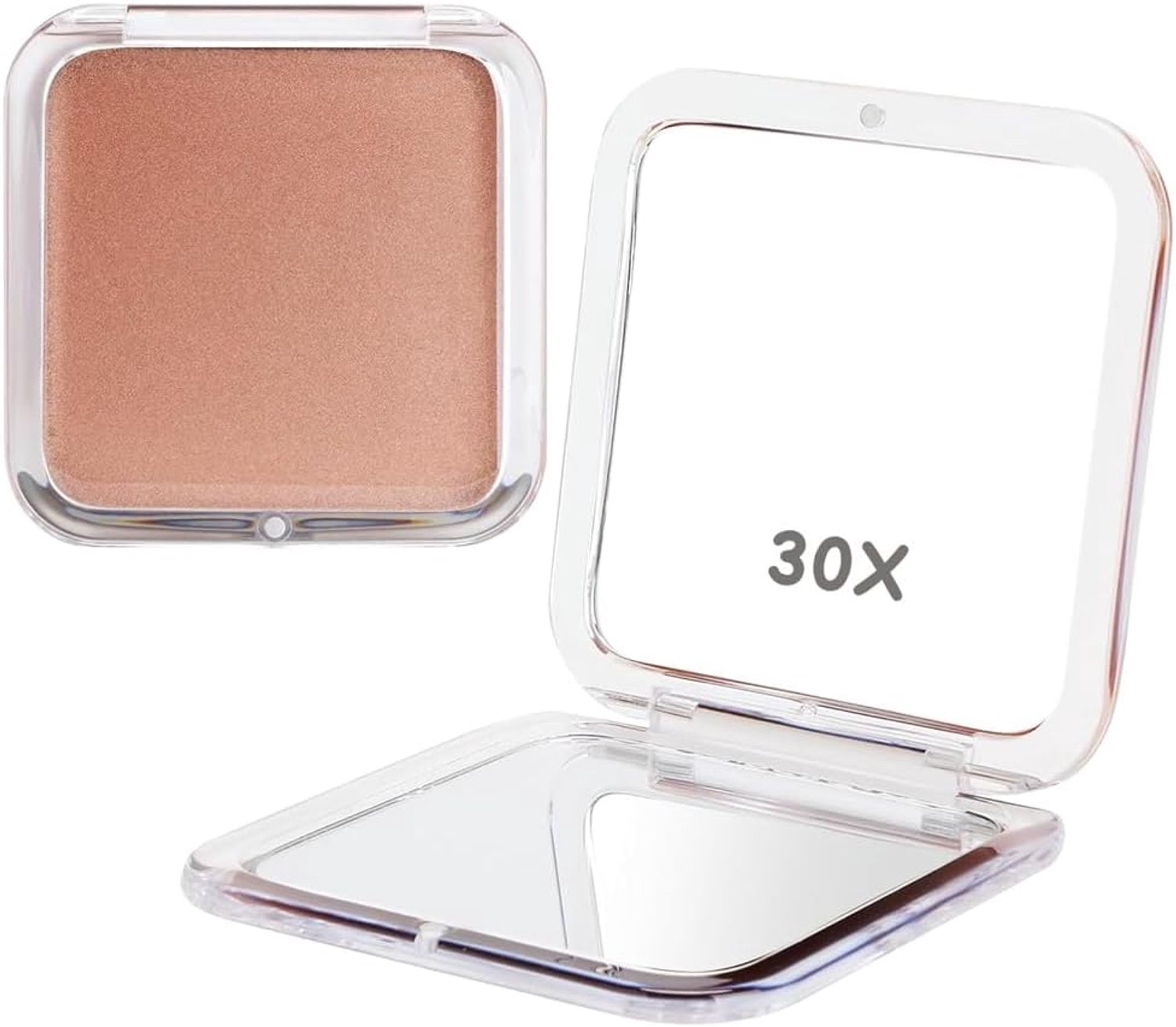 1 x zakspiegel 30x vergroting, dubbelzijdige cosmetische spiegel, inklapbaar - ShopVlot