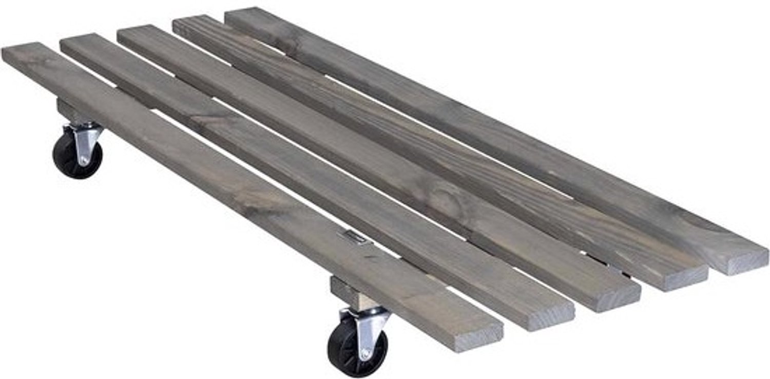 Plantentrolley - Bloemenkar - Voor het verplaatsen van planten - Draagkracht 150 kg - 79 x 29 cm - Grijs