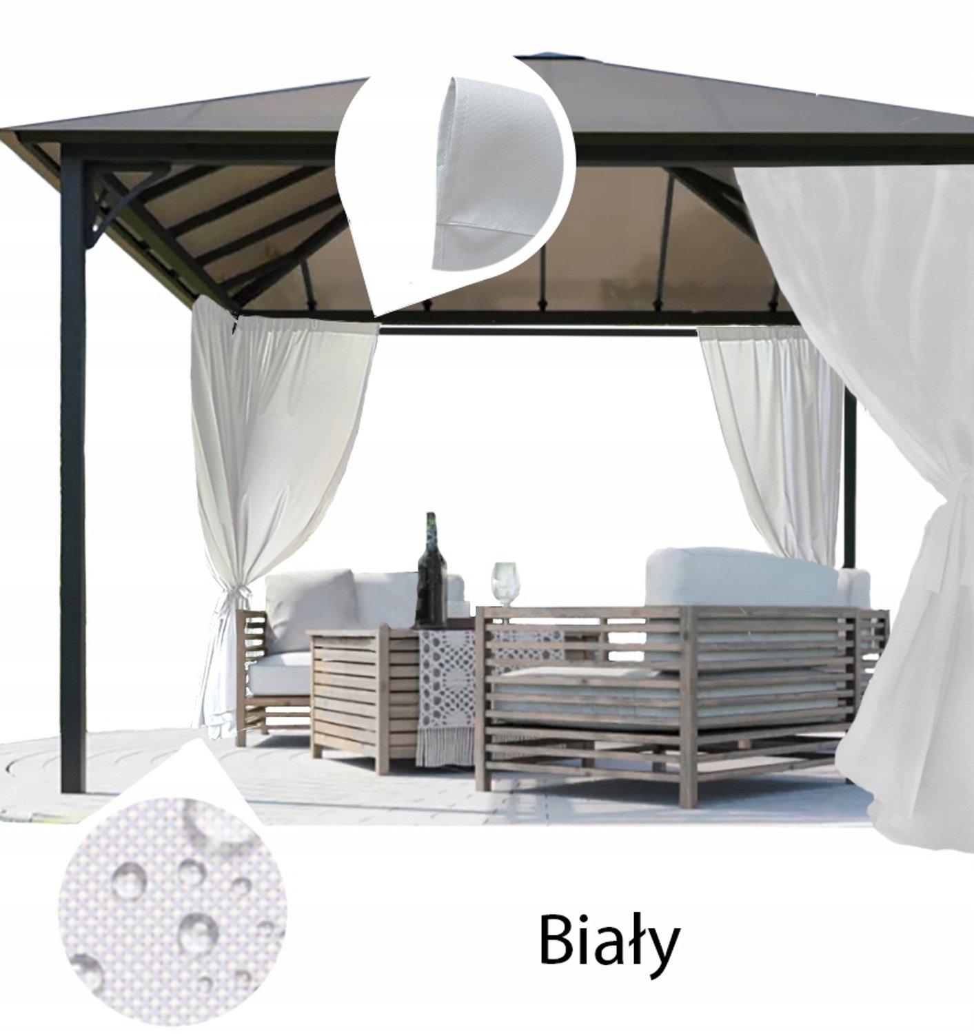 Waterdichte Tuindoek Gordijn 155x200 cm voor Pergola & Terras