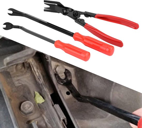 Tang voor het verwijderen van deurbekleding, tang, gereedschap voor hefboomstangen, klinknagels voor deurbekleding, 3-delige set — afbeelding 4