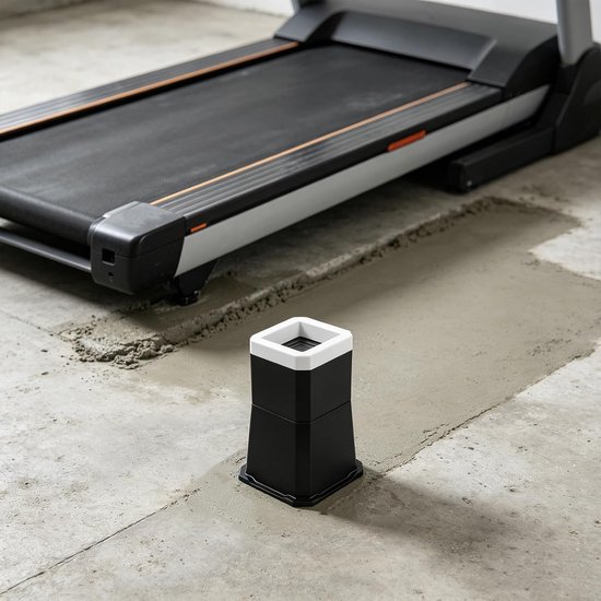 2 Stuks Delige Stapelbare Loopband Verhogers met Antislip Verstelbare Hoogte voor Stabilisatie Hellingstraining Zware Ondersteuning voor Fitnessapparaten Thuis Sportschool — afbeelding 2