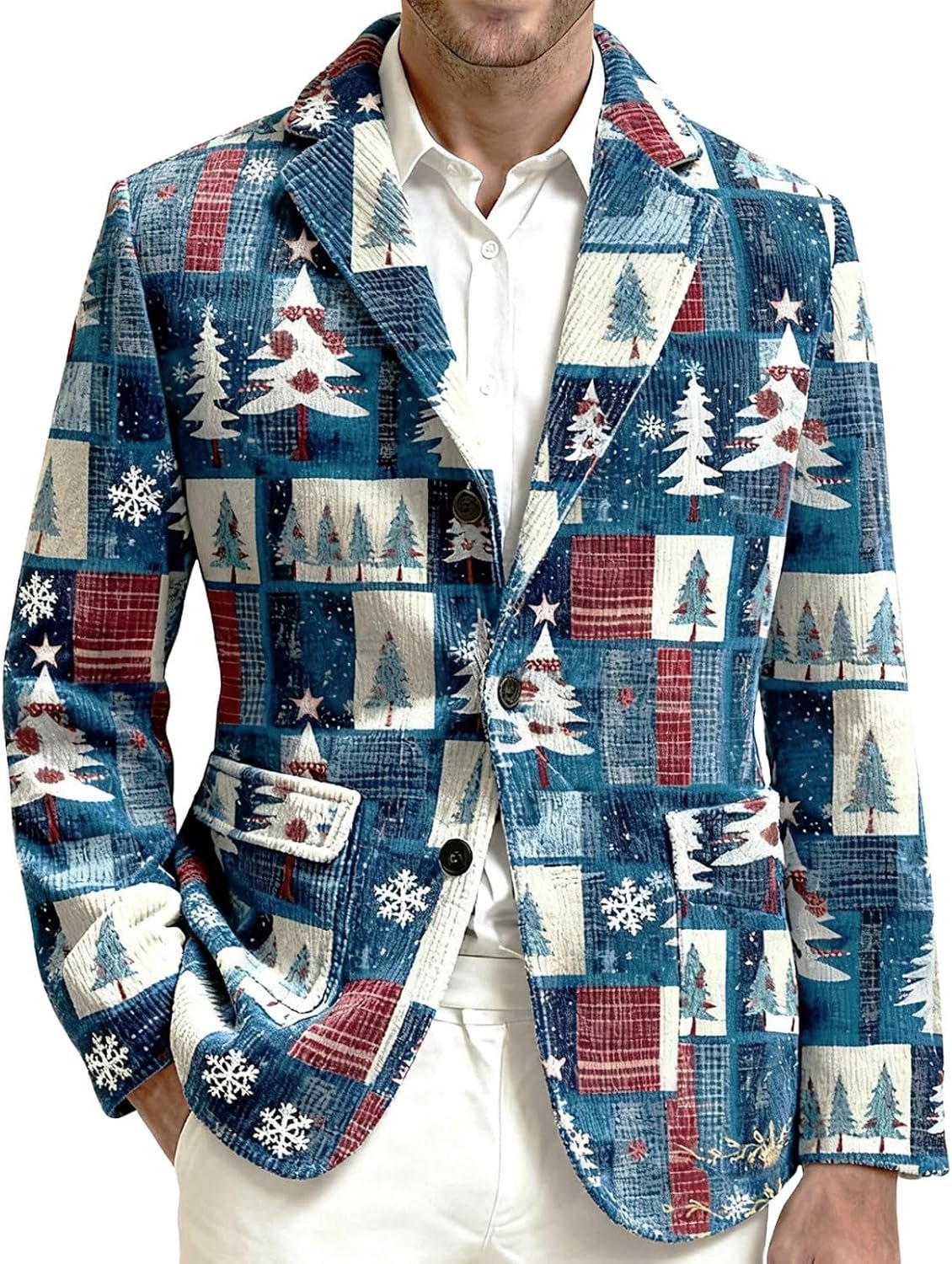 Générique Stijlvol corduroy met thematische print, perfect voor alle feestelijke gelegenheden. Ideaal voor avonden en casual outfits.