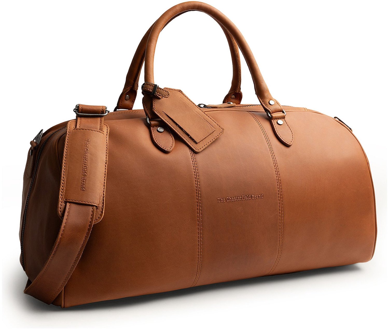 The Chesterfield Brand reistas schoudertas William - II Travel Bag Cognac Lichtbruin