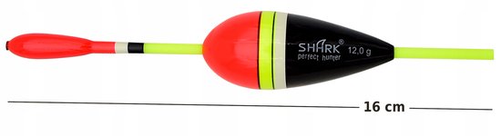 Shark Balsa Dobbelgat Dobber 12g - 16cm — afbeelding 2