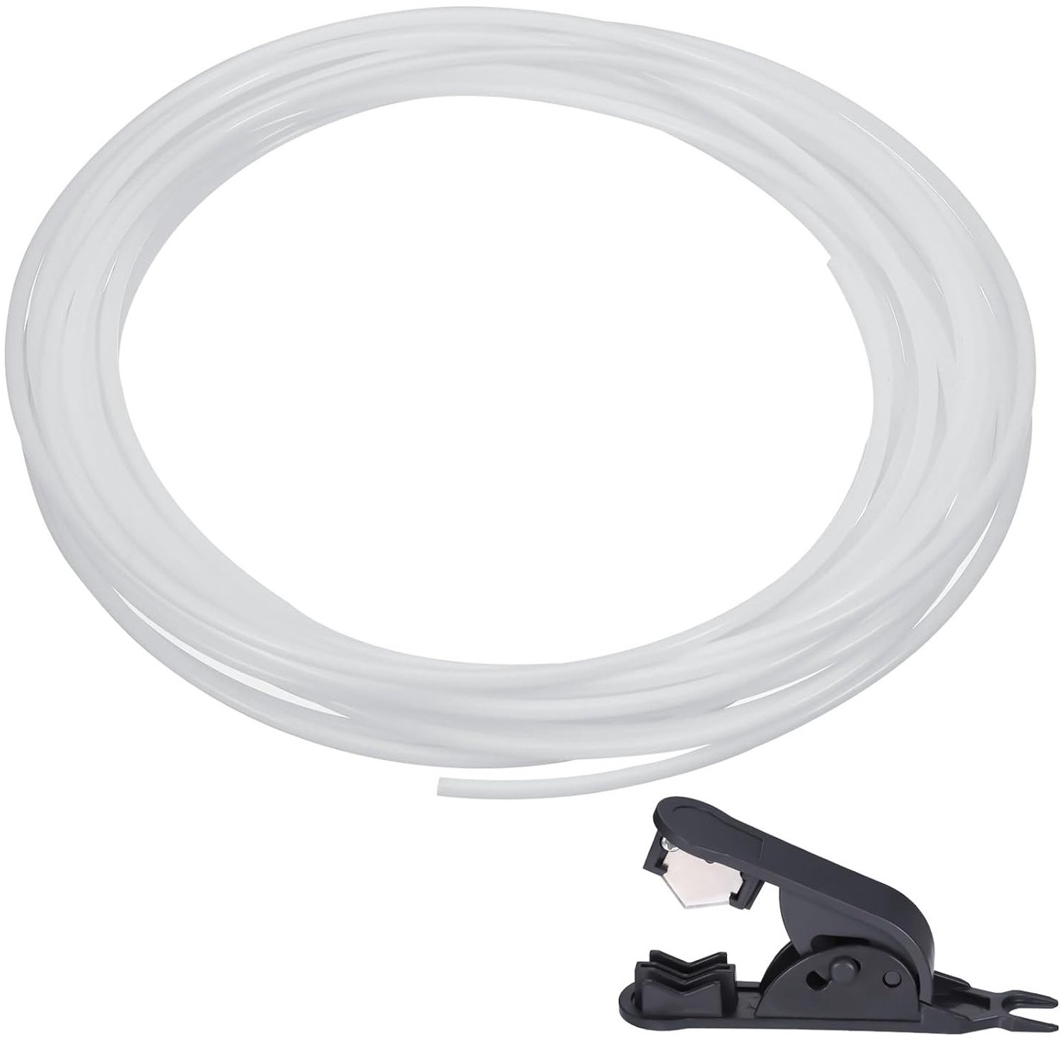 Image of 10 meter PTFE slang 4mm x 2.5mm, Teflon buis voor 3D-printer, geschikt voor 1.75mm filament, compatibel met Creality K1/K1 Max/Ender 3 V3, wit, hittebestendig en flexibele slang