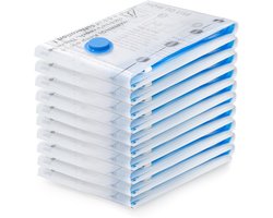 BoxLegend Vacu¨¹mzakken 10 Medium 70x50cm, Opbergzakken voor Reizen, Vacu¨¹m Herbruikbare, Kledingzakken voor Kleding, Dekbedden, Beddengoed, Kussens