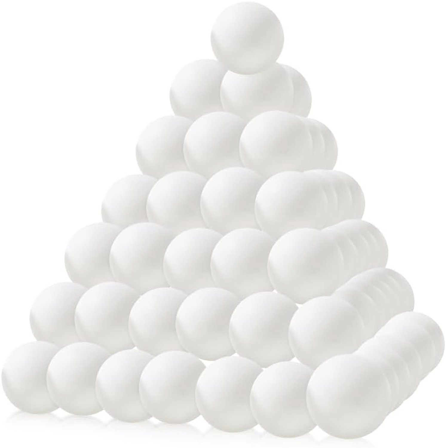 50 Stuks Witte Tafeltennisballen van Plastic voor Training, Decoraties en Amusementsparken