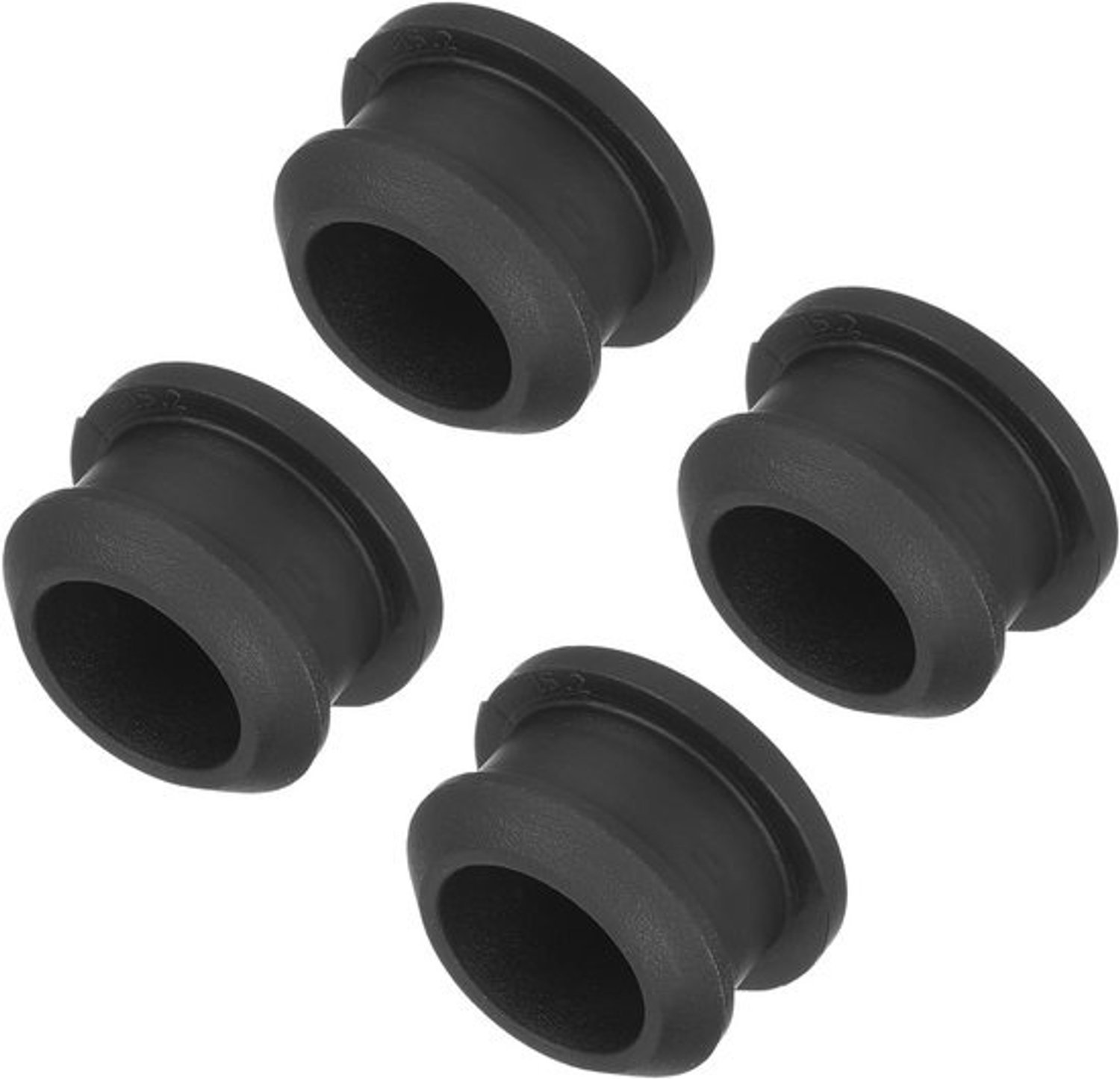 Set van 4 zwarte siliconen gatpluggen 15 mm - voor waterdichte afdichting