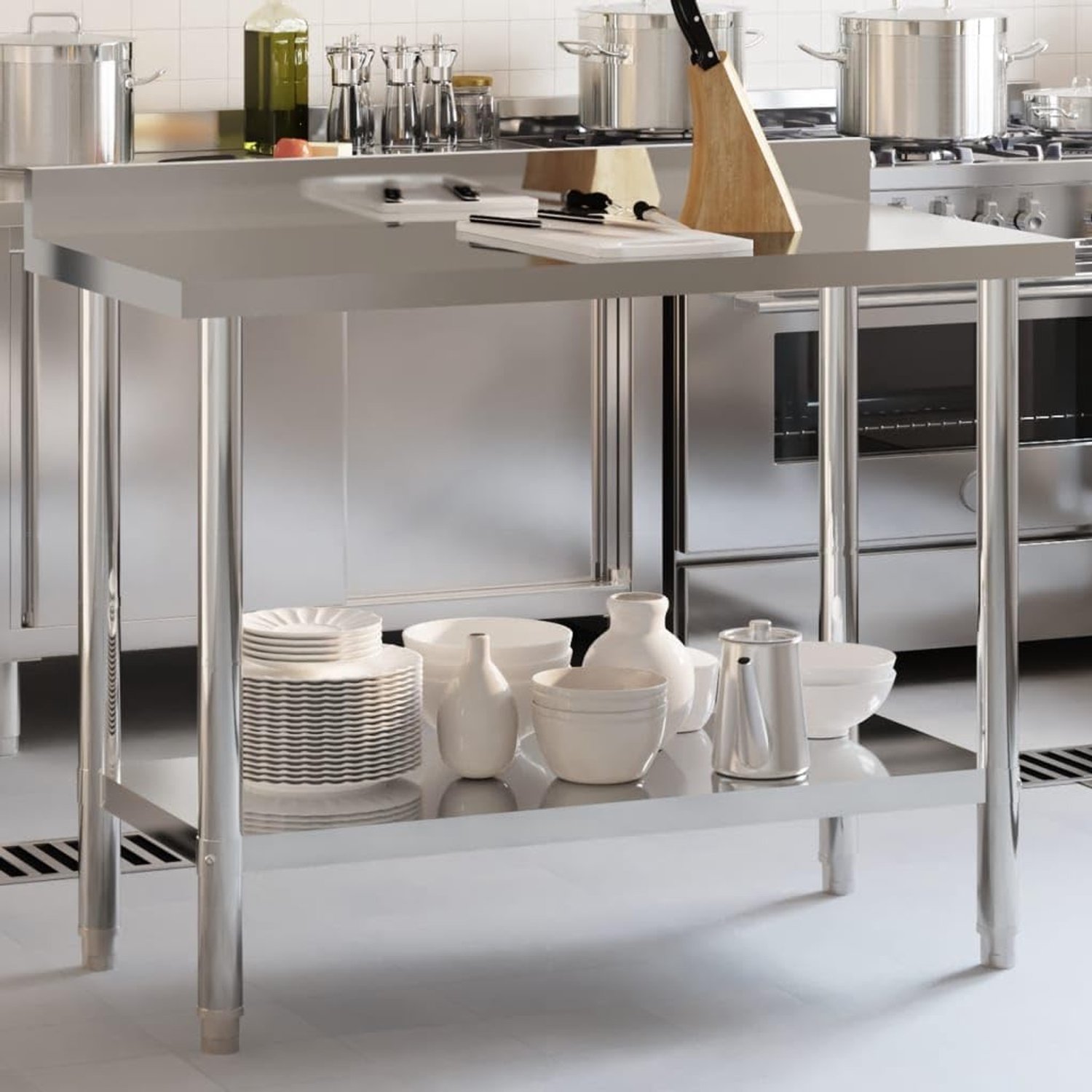 Werktafel roestvrij staal gastronomie voorbereidingstafel