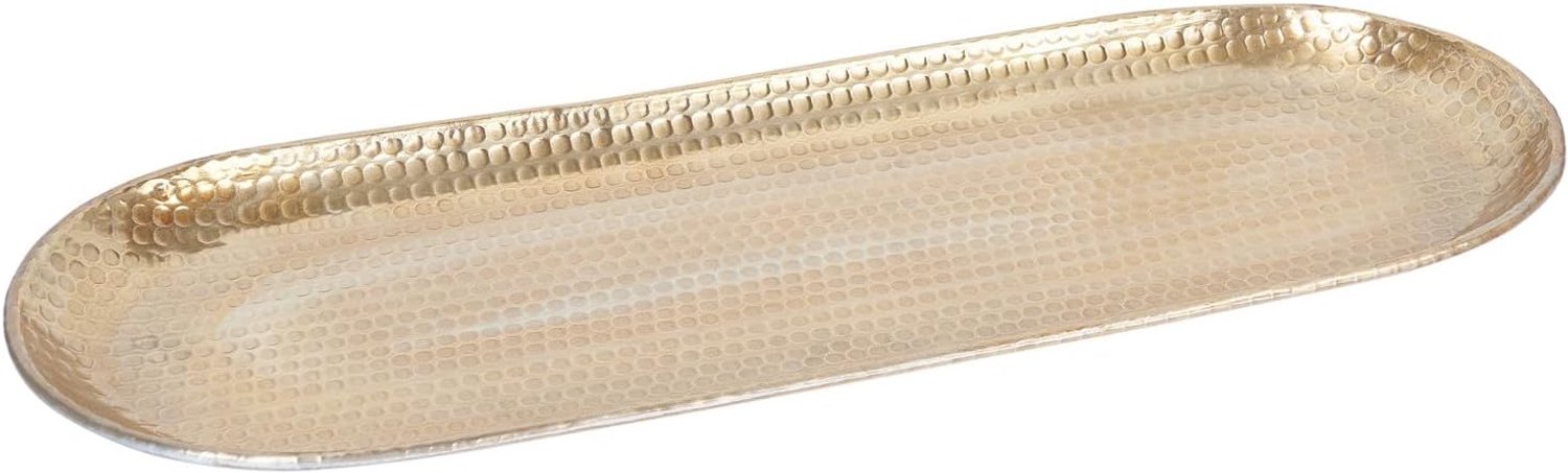 Scandinavisch design dienblad Kaarsenplateau Ilnur Gold Ovaal 45 cm