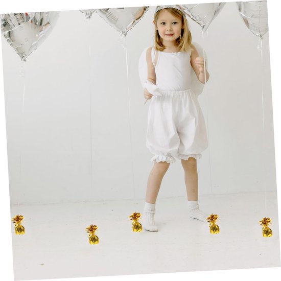 8stuks Zware Gouden Ballon Gewichten Voor Tafelcentra Stevige Decoratie Voor Verjaardagen Bruiloften Feestdagen Voor Helium Ballonnen Party Decoratie — afbeelding 3