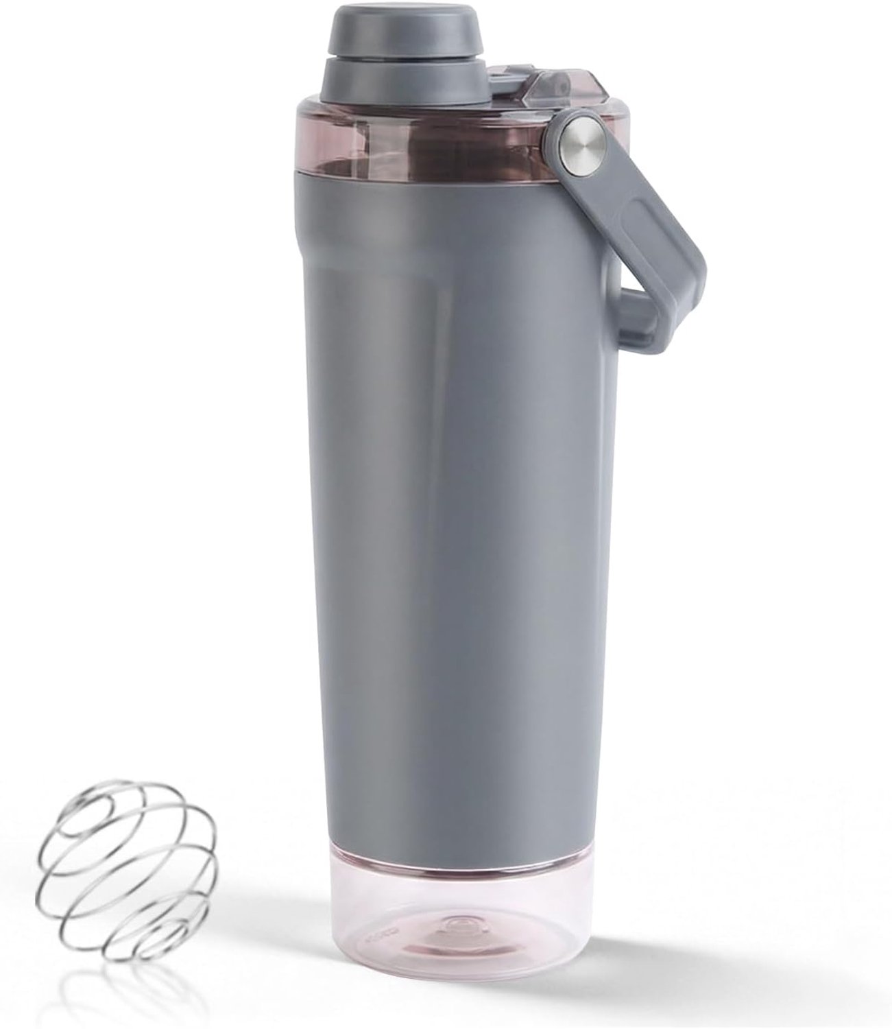 Protein Shaker Bottle 500 ml - SUS304 RVS - Met poedercompartiment - Ideaal voor onderweg - ShopVlot