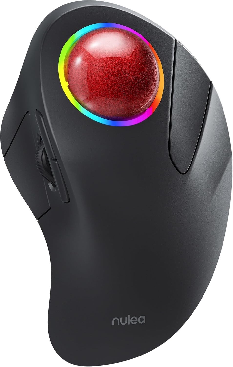Ergonomische Draadloze Trackball Muis met RGB Verlichting, Geschikt voor Computer, Laptop en iPad, 3 Poorten