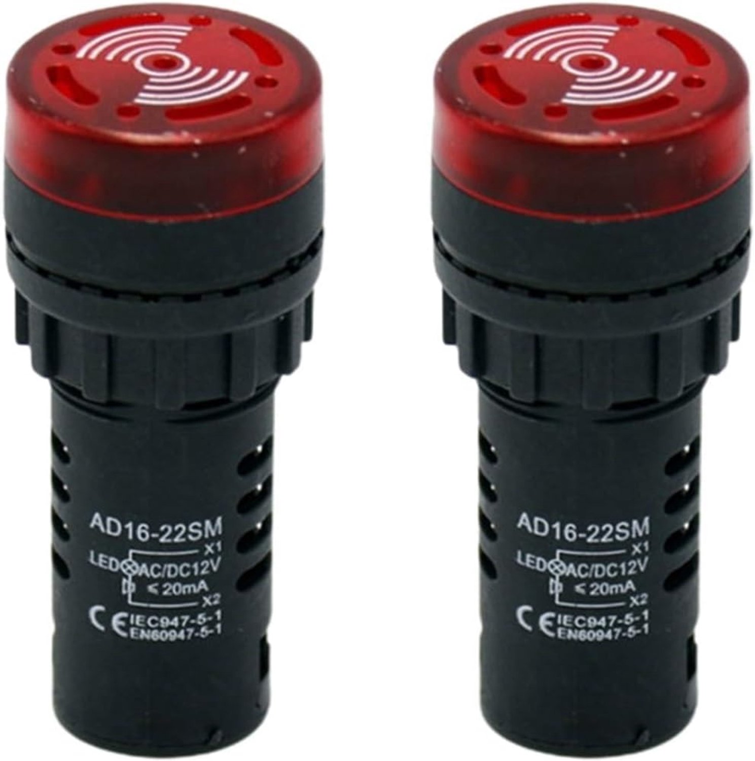 Geluid Licht Alarm Buzzer - Rood LED - Multifunctioneel 12V/24V/220V - Houdt waakzaam - ShopVlot