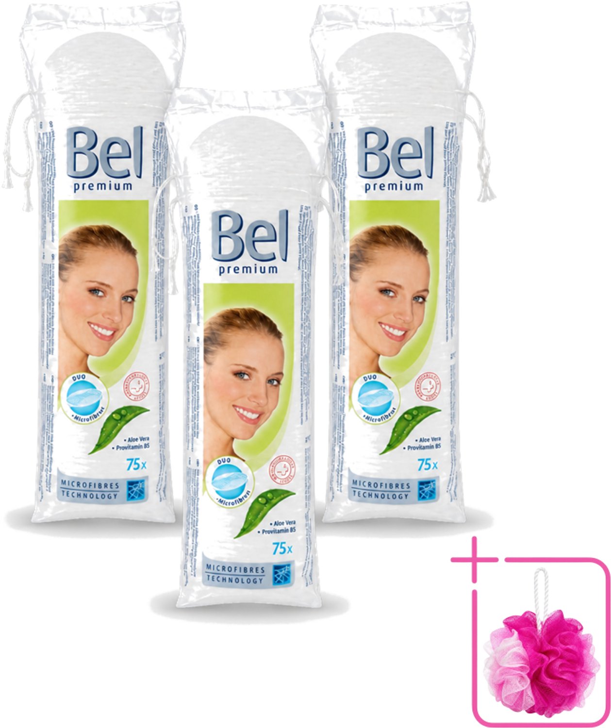 3 x Hartmann Bel - Wattenpads Premium Klein Rond - 75 Stuks - Bulkverpakking - Bel wattenpads - Douchemop - Biologische wattenpads