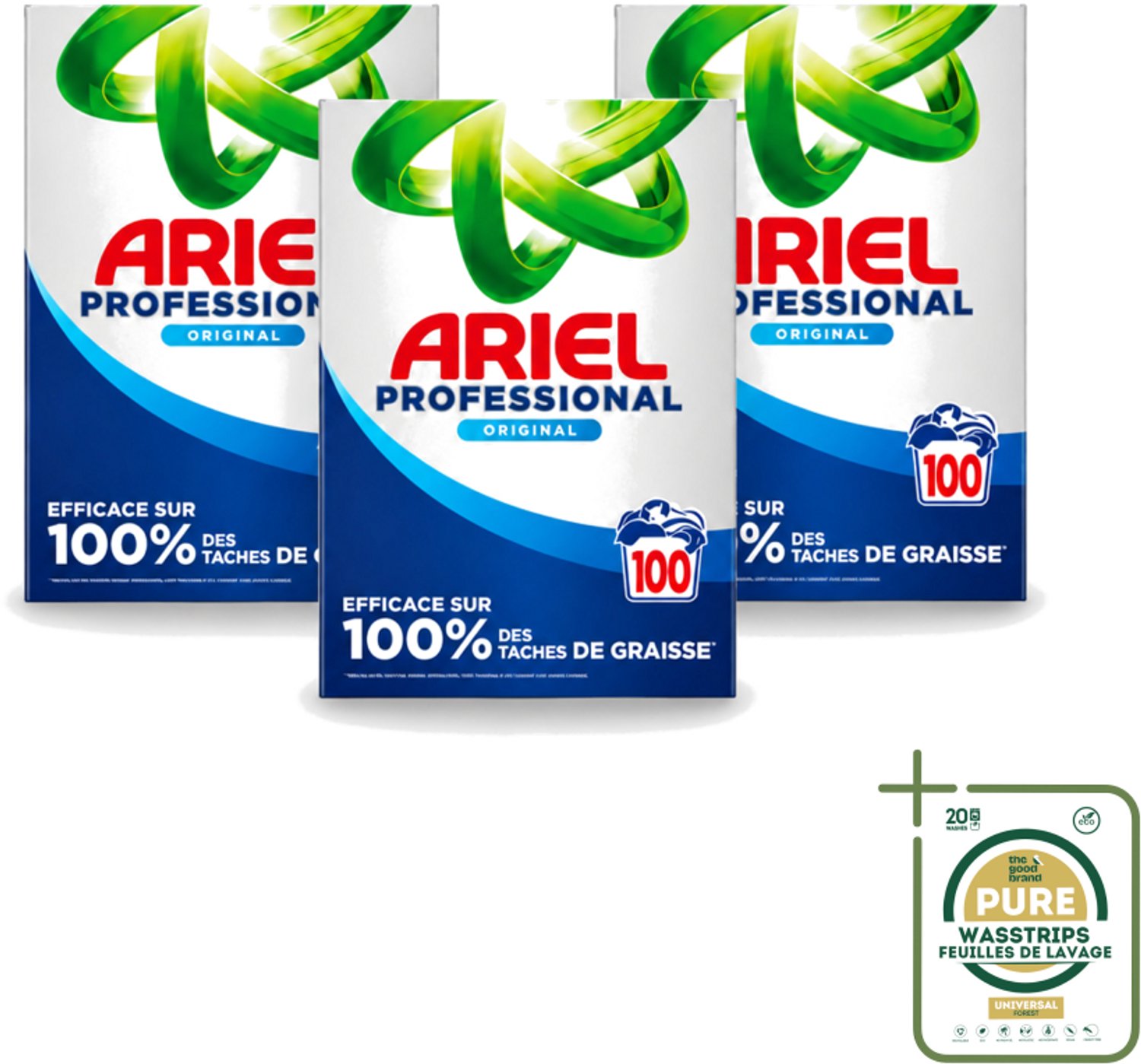 3 x Ariel – Waspoeder – Professional Regular – 100 wasbeurten - 5,5 kg - Wasstrips - Waspoeder - Wasmiddel - Reinigingsresultaat - Vlekverwijdering - Professioneel Wasmiddel