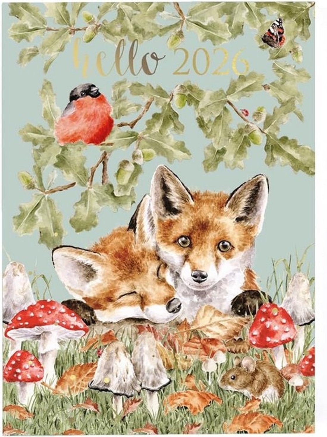 Weekplanner en agenda - voor 2026 - met natuurillustraties