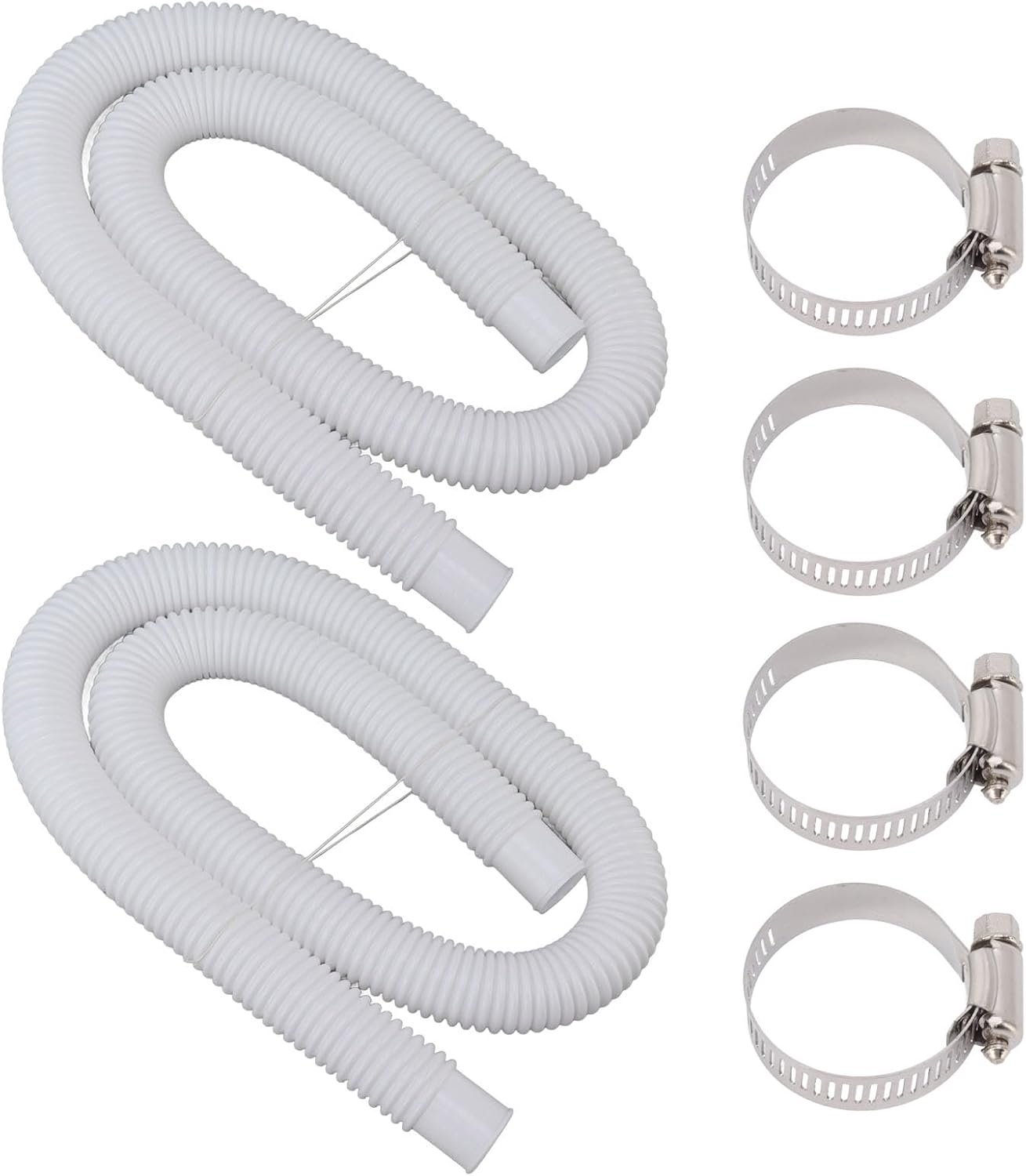 Zwembadvervangende slangen met klemmen verstelbare lengte PVC -materiaal voor bovengrondse poelen 300 330 530 1000 1000 gallon zwembadpompwaterslang