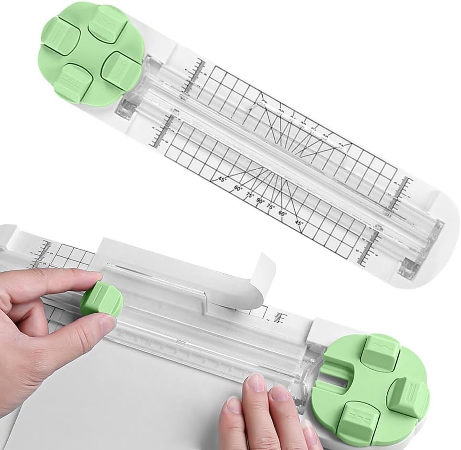 4-in-1 Papier Snijmachine met 4 Mesjes voor Precisie Snijden, Scrapbooking en DIY Projecten