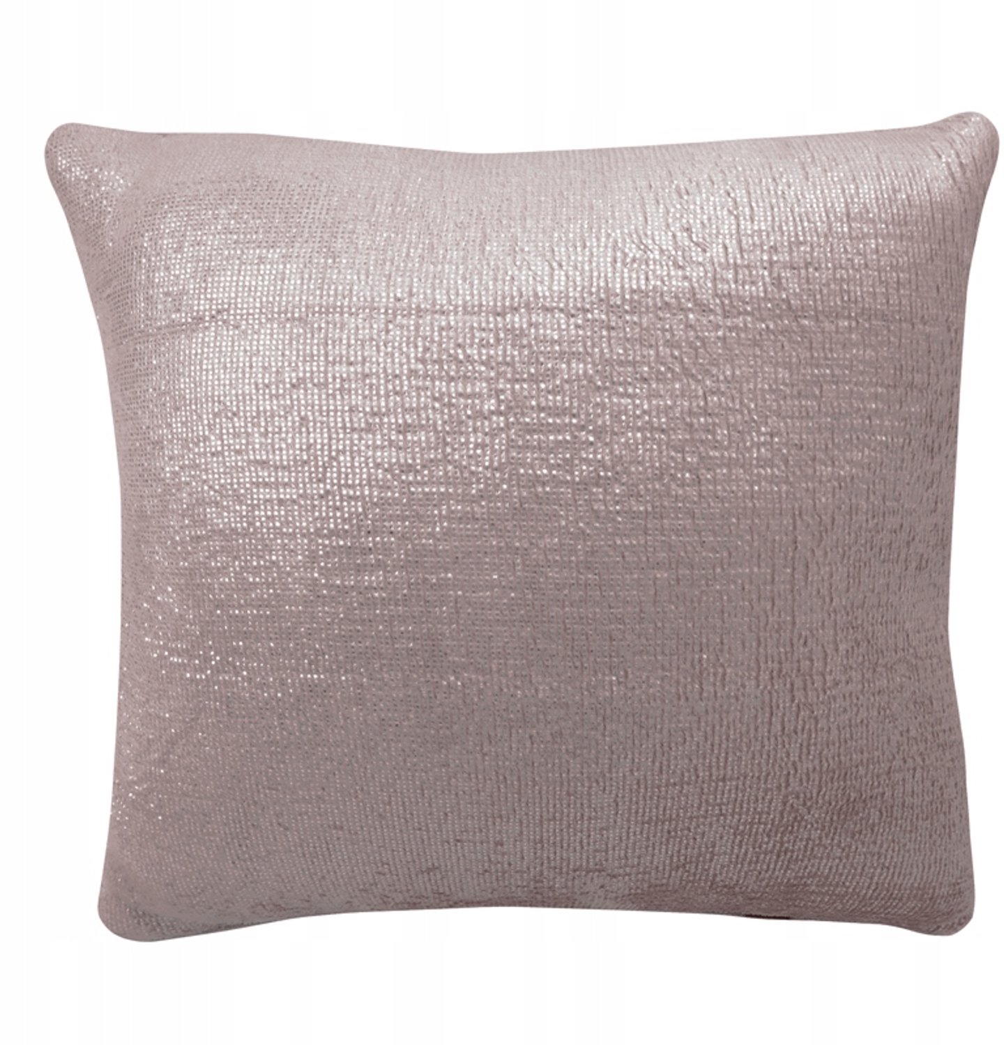 Merkloze Sierkussenhoes 40x40cm Poederroze met Zilveren Accenten